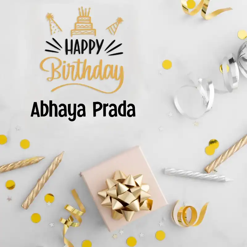 Happy Birthday Abhaya Prada Golden Assortment Card
